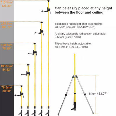Precision ±1mm/5m 3M Verhoogde statief voor Rotary Laser Level Dumpy Level Cross Line Laser
