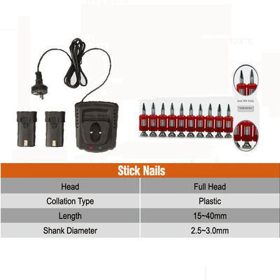 4000 spijkers per lading Batterij Levensduur Gasgereedschap Beton Steel Nail Gun met 455*388*110mm Grootte