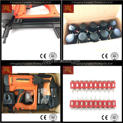 Compact en krachtig GSR40 gas aangedreven beton nagelpistool w/case Li-lon 7.2V 2000mAh
