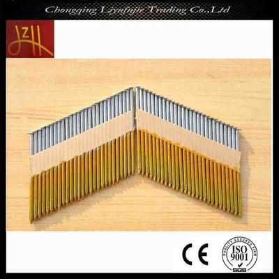 Zilverwit zink gecoate framing gecollecteerde strip nagels voor draad gauge in bulk 2.87-3.3mm