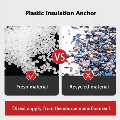 Op maat gemaakte koolstofstaal schroeven isolatie bevestiging nagel ankers met 55 mm plastic wasmachine