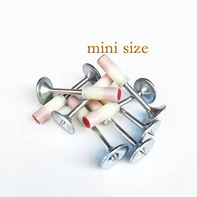 7.3mm Hoofd 25mm Lengte Mini Style Ronde Nagels met 16mm Metalen Wasmachine en ijzer