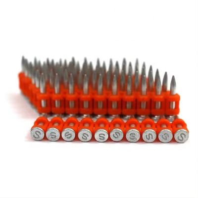 Gas aangedreven nagelpistool Plastic Collated 3.0 * 22mm Beton nagels met aangepaste kleur