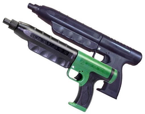 Metalen automatische uitwerpsel Reset schietpistool Nagel Fixing pistool in groen en zwart