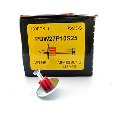 Flat Head PDW Pins voor 301/301T Shooting Nail Gun 25mm Steel Nails Washer Inclusief