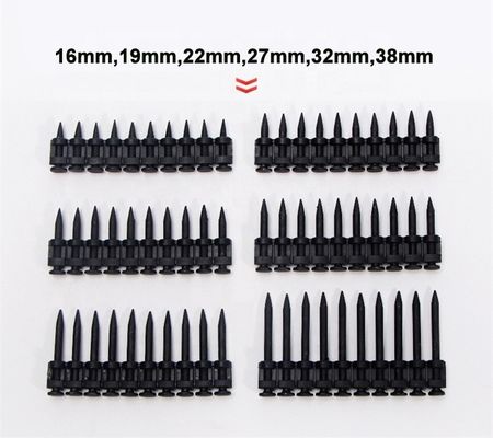 Gecollateerde streep nagels 16 mm Zwarte afwerking Beton aandrijving pinnen voor sterke penetratie