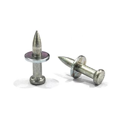 Glanzige schakel 3,5 mm elektrogalvaniseerde hamer aandrijving pin voor 20 mm beton bevestiging
