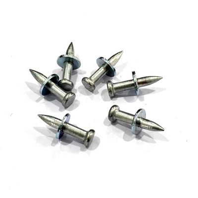 Glanzige schakel 3,5 mm elektrogalvaniseerde hamer aandrijving pin voor 20 mm beton bevestiging