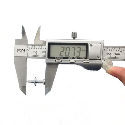 Glanzige schakel 3,5 mm elektrogalvaniseerde hamer aandrijving pin voor 20 mm beton bevestiging