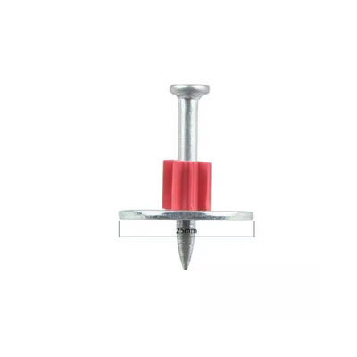 7.6mm Hoofddiameter 25mm Stalen wasmachine High Speed Stalen spijkers voor PDW Betonpinnen