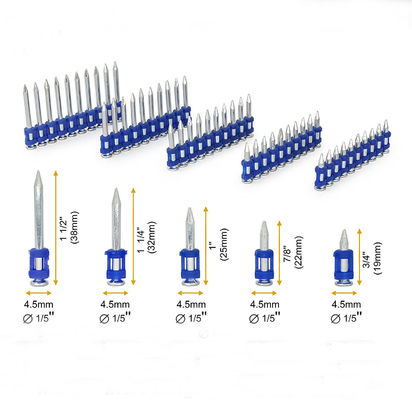 GB-standaard Platkop Plastic Strip Nails voor Beton Gas Beton Strip Steel Nails