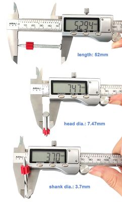 PD52 52mm Steel Head Drive Pin voor betonnen schietnagels in poeder geactiveerd nagelpistool
