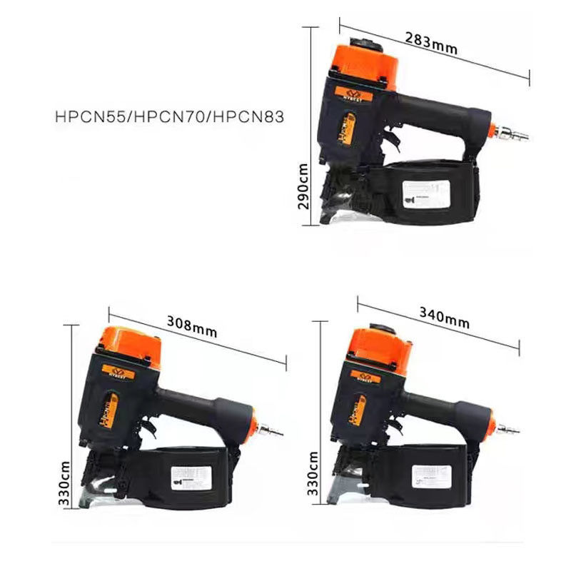 75-110 PSI Pneumatische CN70 spijkerpistool voor pallethout Max Air Coil Nailer en stroombron