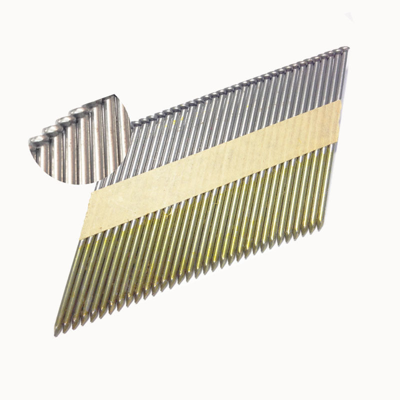 Zilverwit zink gecoate framing gecollecteerde strip nagels voor draad gauge in bulk 2.87-3.3mm
