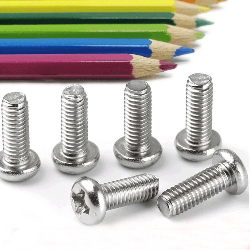 ISO-standaard ZINK Afwerking Hoge hoeveelheid roestvrij staal 304 kruis ronde kop pan snijmachine schroef