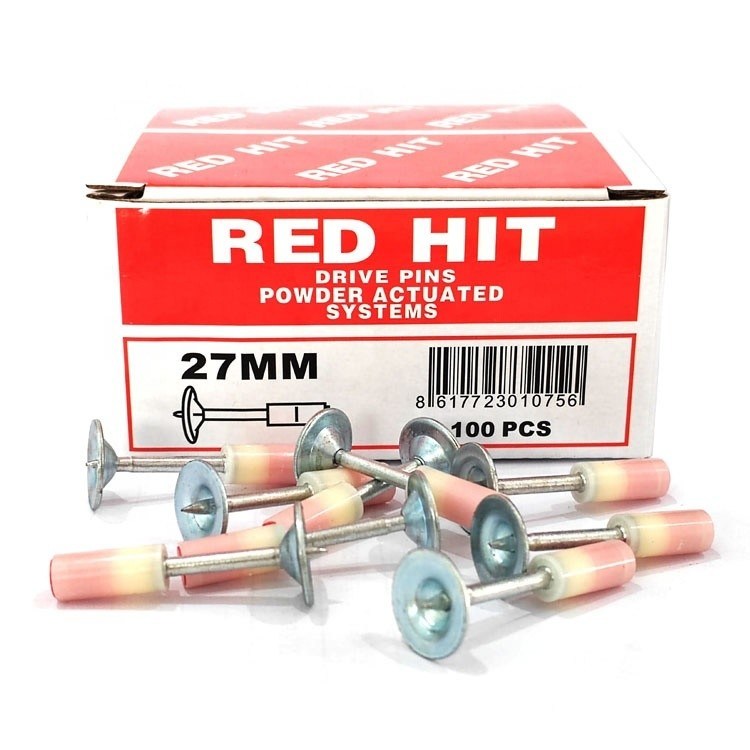 100 stuks RED HIT kleine plafond bevestigingen ronde spijkers voor mini plafond spijkers pistool