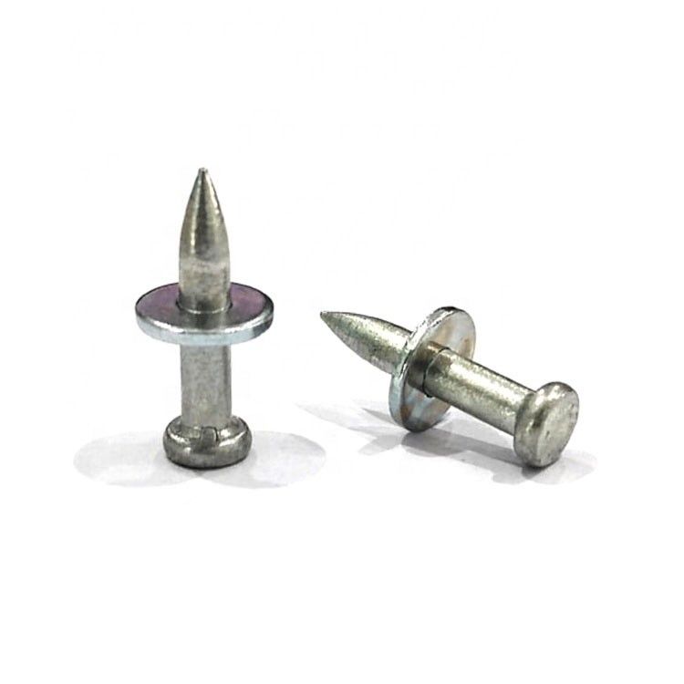 Glanzige schakel 3,5 mm elektrogalvaniseerde hamer aandrijving pin voor 20 mm beton bevestiging