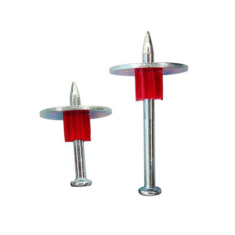 Cement Muur Staal Nagels Beton Nagels 2 inch Drive Pins met 1 inch Wasmachine 100 Pack