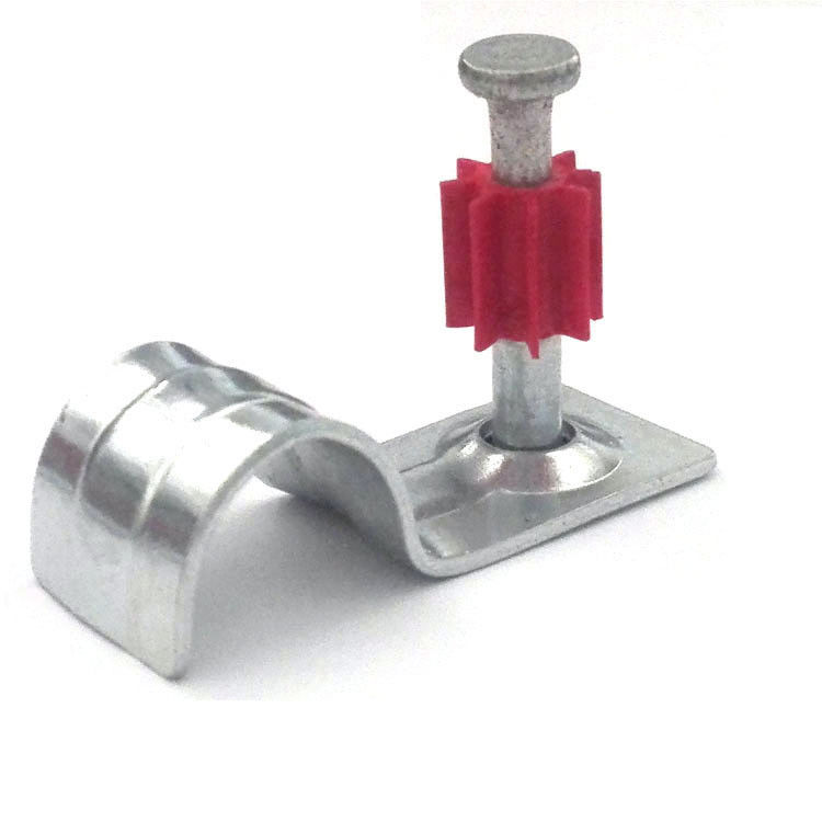 7.6 mm hoofddiameter pin clip nagel één gat geleiding riem voor veilige bevestiging aan beton